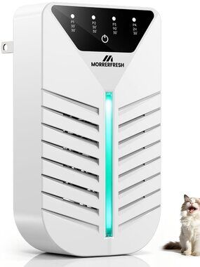 Plug In Air Purifier with Activated Charcoal, Air Ionizers for Home, Cat Litter